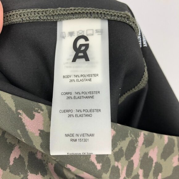 NWT  Good American The Ferocious Legging Green Pink Leopard Print Athletic XS - Picture 9 of 16